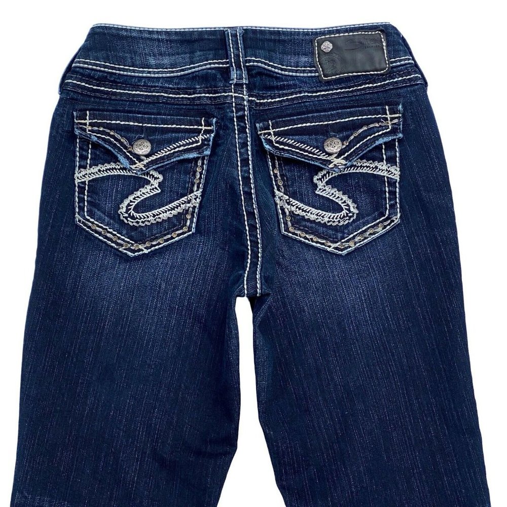 Silver Suki Flap Jeans Womens Size 26 X 31